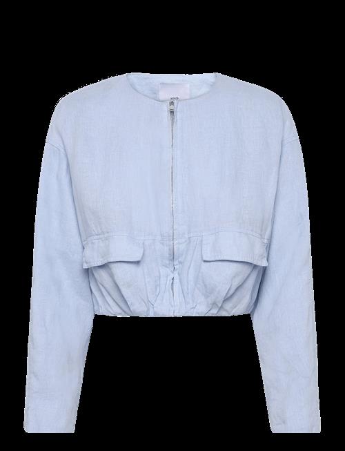Mango | Cropped Linen Jacket With Pockets | L
