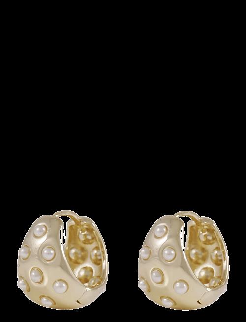 SNÖ of Sweden | Soap Pearl Oval Ring Ear  G/White - Onesize | ONE SIZE