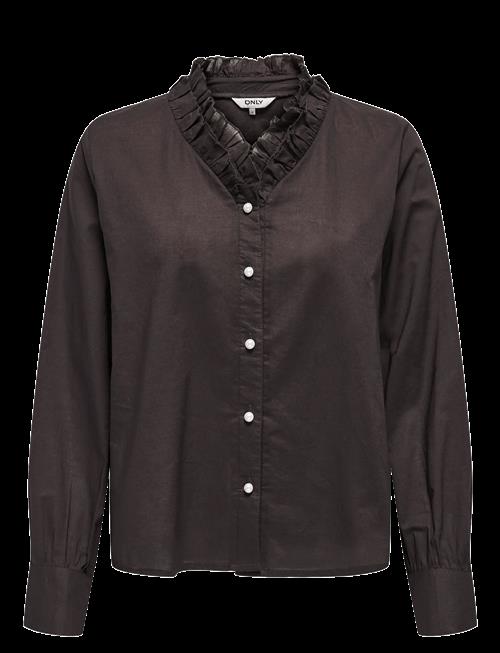 ONLY | Onlhassie L/S Frill Shirt Ox Wvn | XS