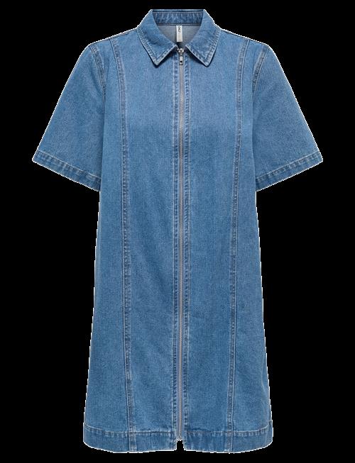 ONLY | Onlrosenheim S/S Zip Dress Dnm Akm Moch | S