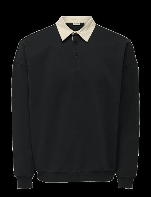 ONLY & SONS | Onsjeffrey Vtg Ls Rugby Solid Polo | M