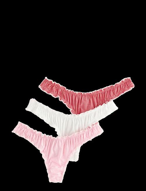 Lindex | 3-Pack Thong With Low Waist | M