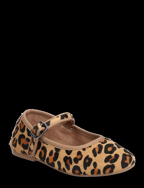 Mango | Leopard-Print Leather Ballerinas | 22