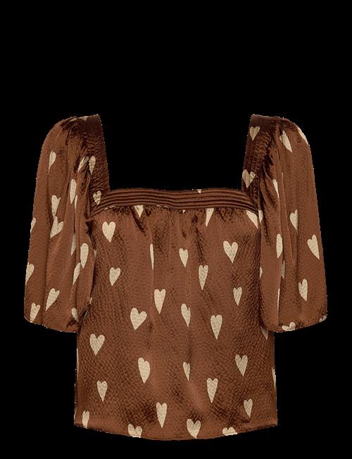 Stella Nova | Heart Printed Silk Top | 36