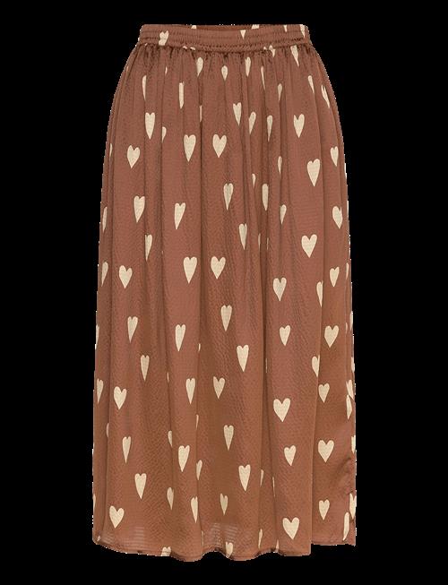 Stella Nova | Heart Printed Silk Skirt | 34