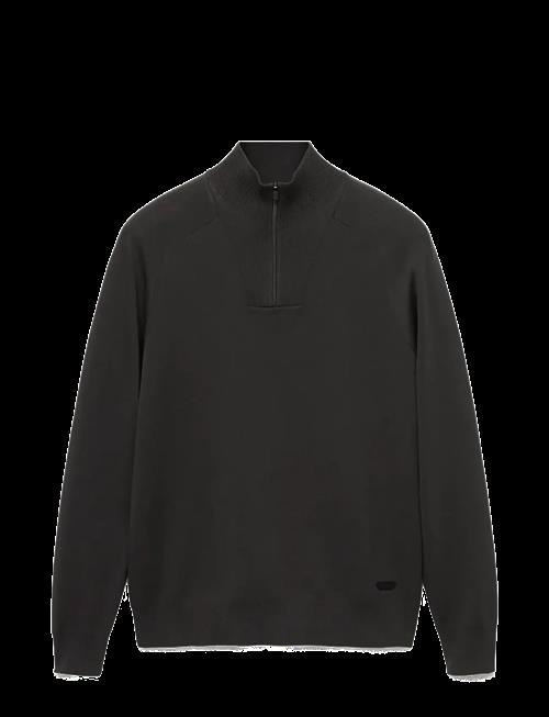 Mango | Breathable Zip-Neck Sweater | L