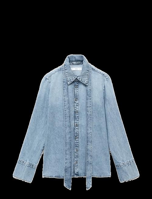 Mango | Denim Shirt With Bow | S