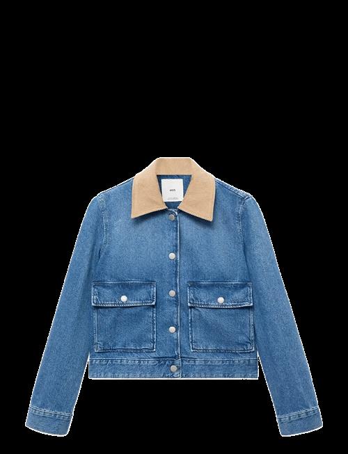 Mango | Corduroy Collar Denim Jacket | S