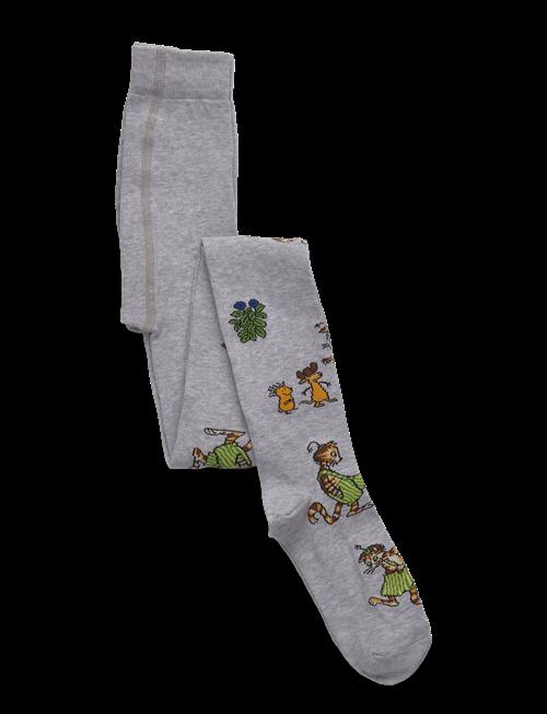 Geggamoja | Pettson & Findus Stockings Grey Melange | 98/104