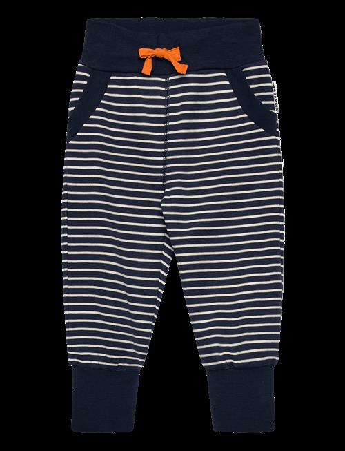 Geggamoja | Long Pants Navy Beige Stripe | 110/116
