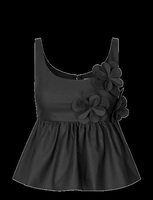 STINE GOYA | Floral Shirting, Floral Peplum Top | L