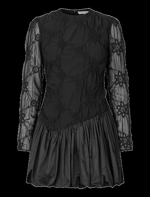 STINE GOYA | Smocked Cotton Mix, Balloon Long Sleeve Short Dress | M