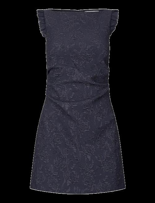 STINE GOYA | Stretch Jacquard / Sheer Ggt, Tuck Mini Dress | XS