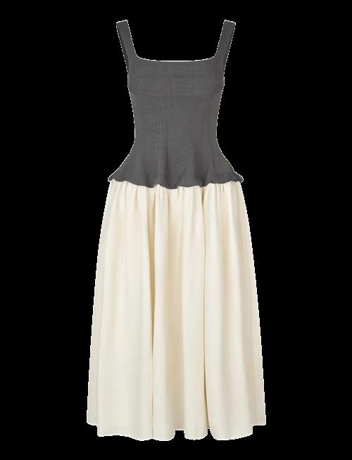 STINE GOYA | Textured Tailoring, Corset Long Dress | XL