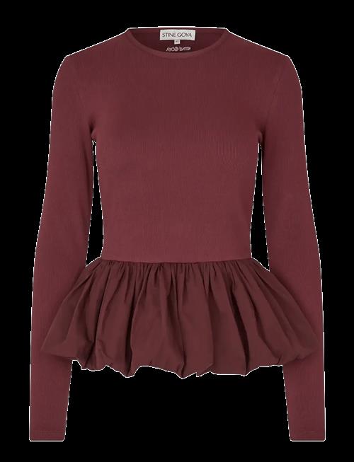 STINE GOYA | Rib / Light Cotton, Long Sleeve Balloon Top | M