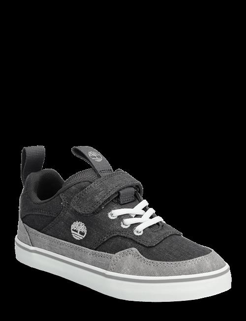 Timberland | Stone Jump Low Hook & Loop Sneaker Dark Grey Canvas | 34
