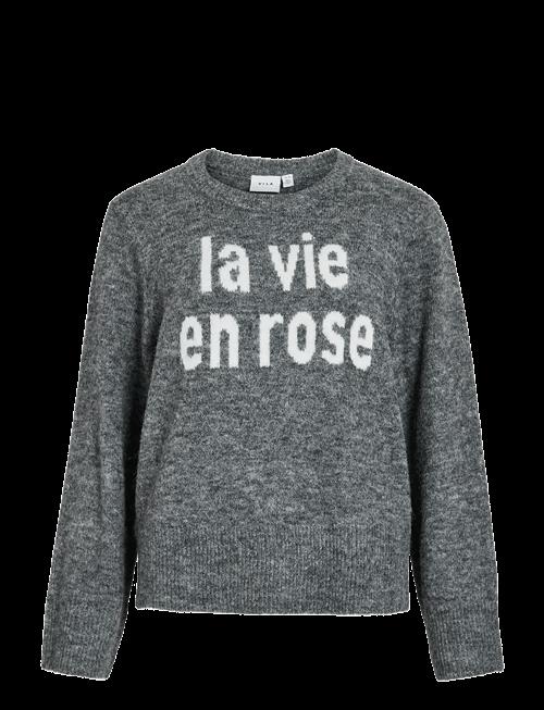 Vila | Vimelie O-Neck L/S Detail Knit Top/R | S