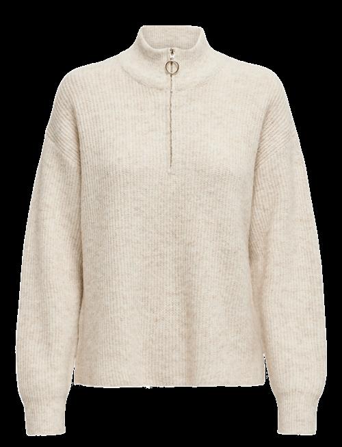 ONLY | Onltokyo Solid L/S Zip Pullover Knt Noos | L