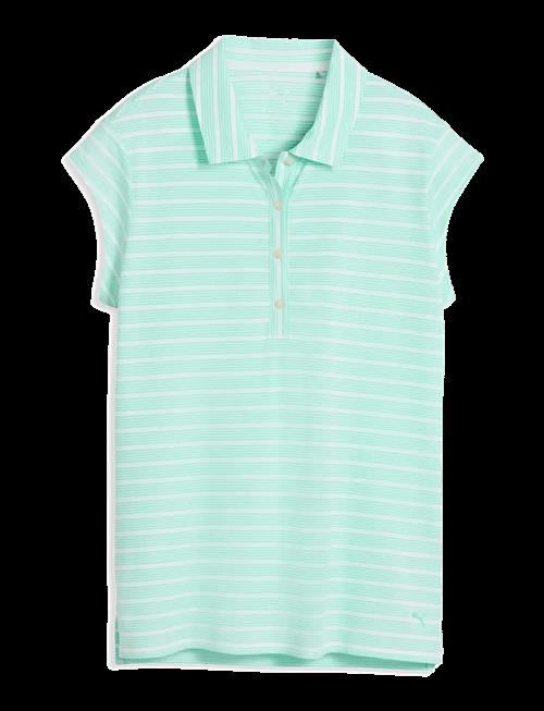 PUMA Golf | W Pique Yd Stripe Cap Sleeve | L