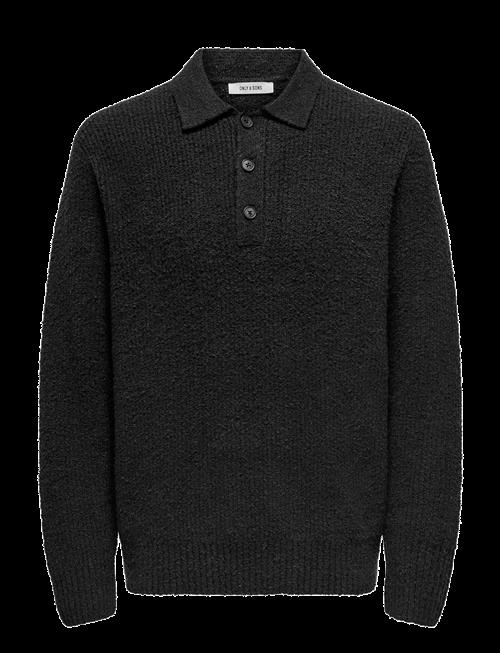 ONLY & SONS | Onsdale Rlx Ls Polo Knit Noos | S