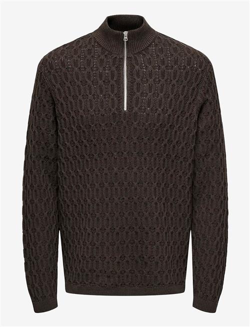 ONLY & SONS | Onsleonard Life Reg 7 Half Zip Knit Cs | XL