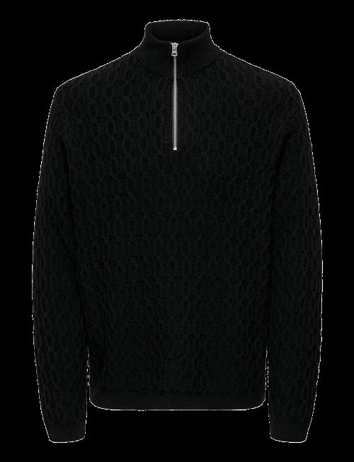 ONLY & SONS | Onsleonard Life Reg 7 Half Zip Knit Cs | XL