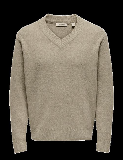 ONLY & SONS | Onsmove Rlx Brushed V-Neck Knit | S