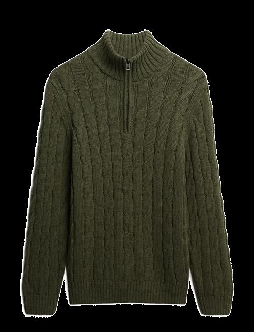 Superdry | Jacob Cable Knit Half Zip | XXL