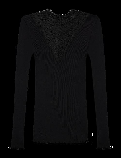 Rosemunde | Rwbeatha Silk Ls  Lace T-Shirt | XL