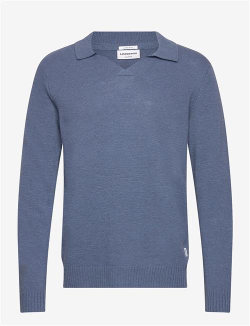 Lindbergh | Lambswool L/S V-Neck Polo | XL