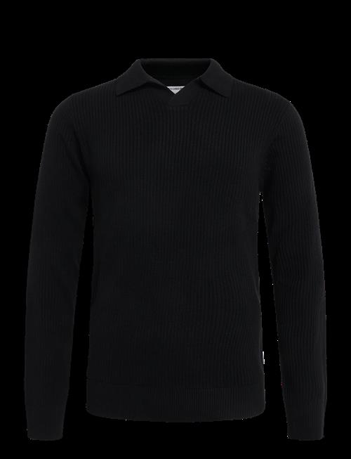 Lindbergh | Ribbed L/S V-Neck Poloribbed L/S V-Neck Polo | L