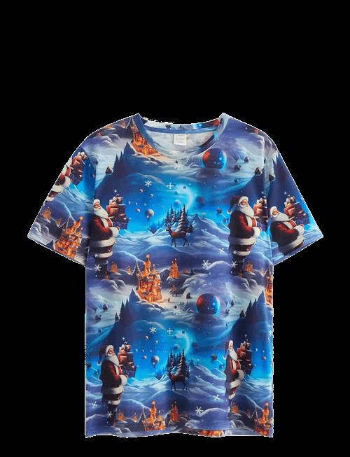 Lindex | T Shirt Ai Aop Santa | 134/140