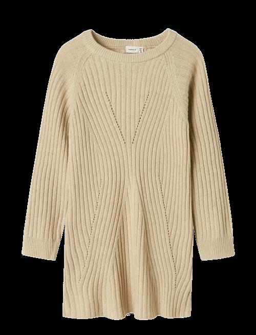 name it | Nkfrikine Ls Knit Dress Pb | 128