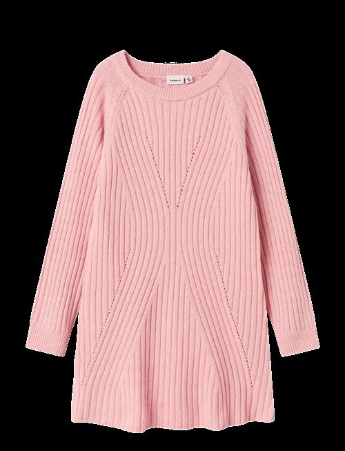 name it | Nkfrikine Ls Knit Dress Pb | 128
