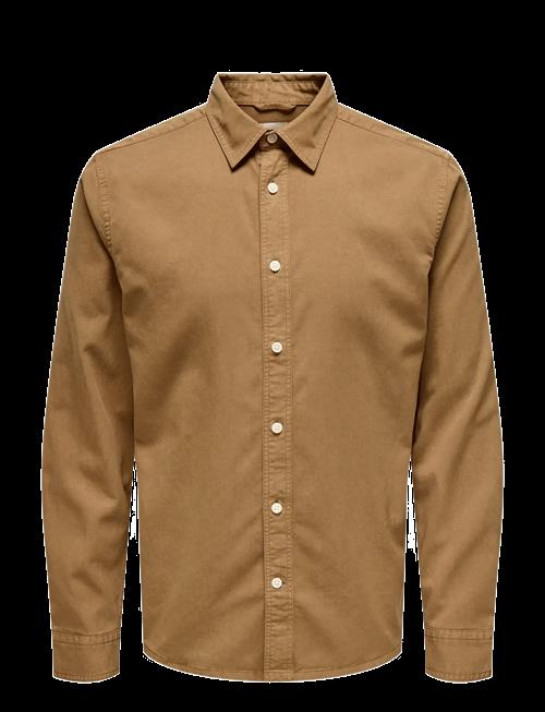 ONLY & SONS | Onsotto Reg Peach Finish Ls Shirt | XL