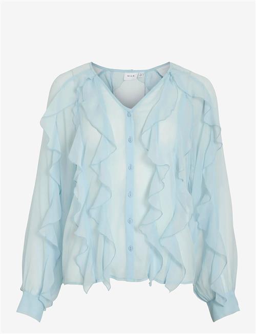 Vila | Vimitalla V-Neck L/S Flounce Shirt | 38