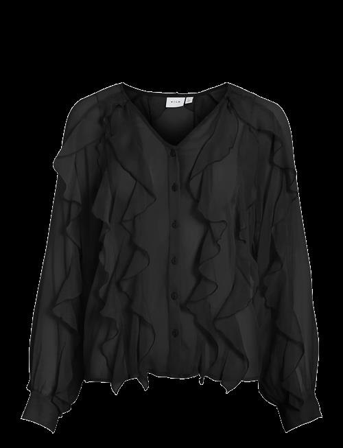 Vila | Vimitalla V-Neck L/S Flounce Shirt | 38