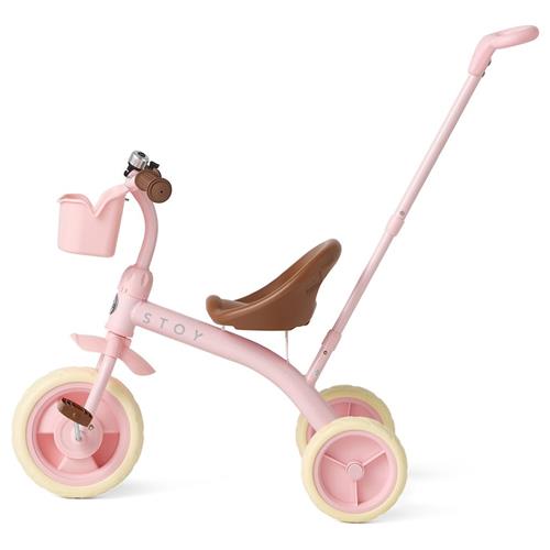 Stoy Vintage Trehjulet Cykel Med Forældrehåndtag Candy Pink 2-4 Y  Lyserød  2-4 år  Drenge, Piger