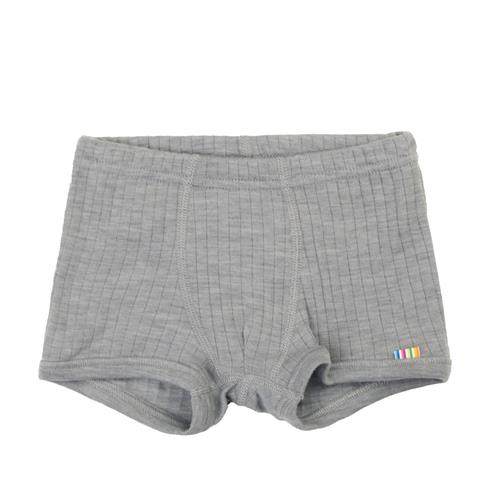 Joha Basic Boxershorts I Uld Lt. Grey Melange  Lt. Grey Melange-170 cm Uld Grå  170 cm  Drenge, Piger