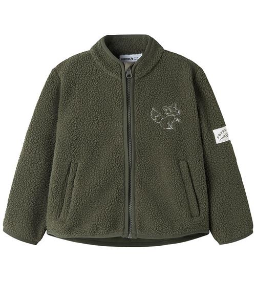 Name it Fleecejakke - NmmOwe - Olive Night