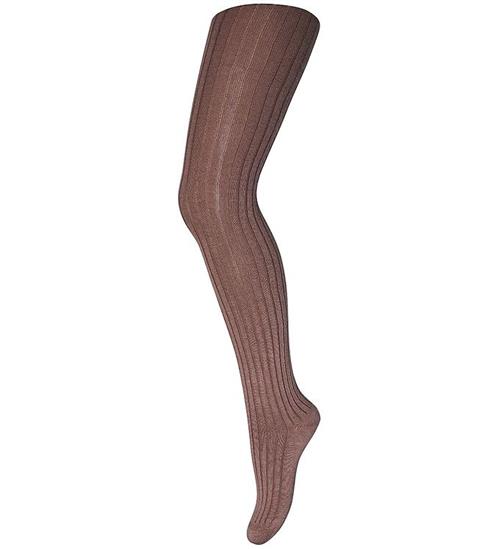 MP Strømpebukser - Uld - Rib - Brown Sienna
