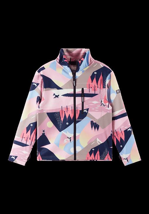Reima Lisisti Blød Jersey-sweater Med Fuld Lynlås Grey Pink  122 cm    122 cm  Piger