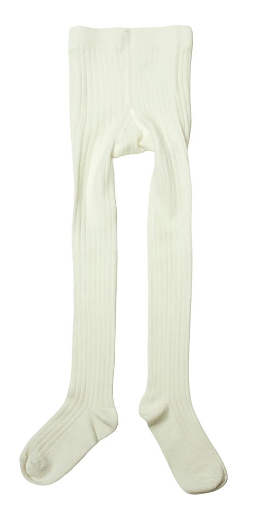 Joha Uld-rib-strømpebukser Offwhite  Offwhite-90 cm Uld Hvid  90 cm  Drenge, Piger