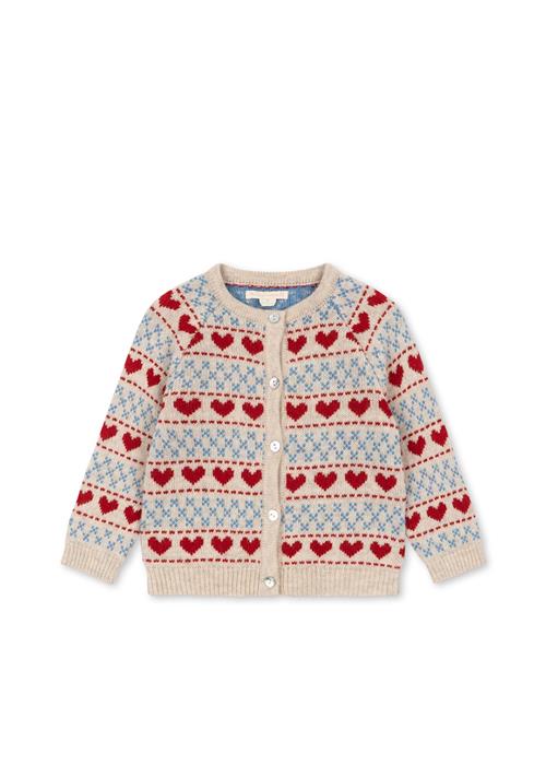 Konges Sløjd Belou Cardigan Heart  Heart-9M  Lyserød  9 måneder  Piger