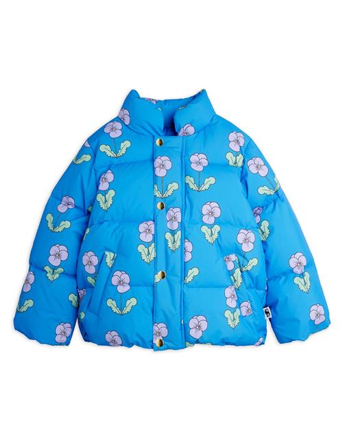 Mini Rodini Violas Aop Citypuffer Blue Blue 92/98 cm  Blå  92/98 cm  Drenge