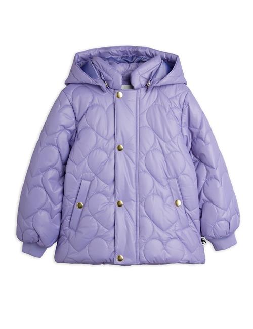 Mini Rodini Heart Quilted Hooded Puffer Purple Purple 140/146 cm  Lilla  140/146 cm  Drenge, Piger
