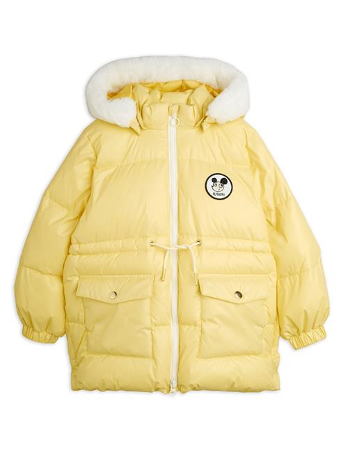 Mini Rodini Ritzratz Patch Heavy Puffer Yellow Yellow 128/134 cm  Gul  128/134 cm  Drenge, Piger