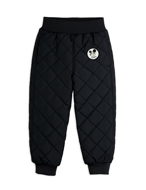 Mini Rodini Ritzratz Patch Quilted Outerwear Trousers Black Black 80/86 cm  Sort  80/86 cm  Drenge, Piger
