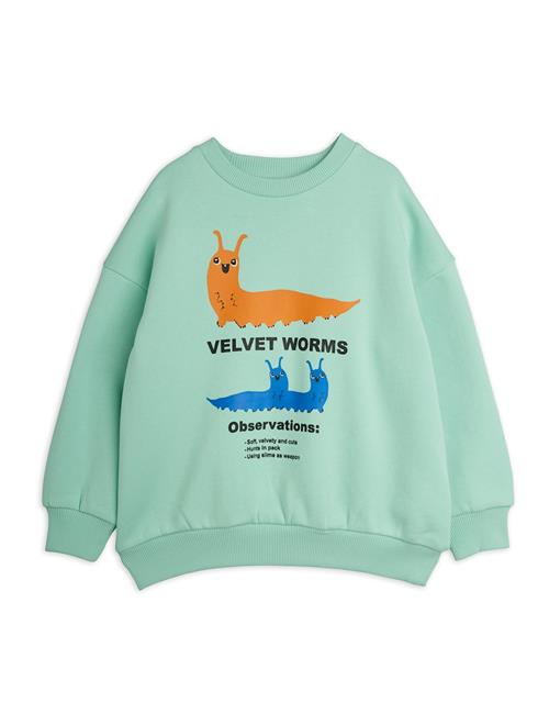 Mini Rodini Velvet Worm Hættetrøje Green  Green 92/98 cm  Grøn  92/98 cm  Drenge, Piger