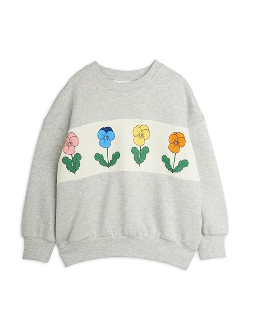 Mini Rodini Violas Panel Sweatshirt Grey Melange Grey Melange 92/98 cm  Grå  92/98 cm  Drenge, Piger